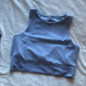 Lou & Grey Sky Blue Sleeveless Crop Work Out Athletic Top
